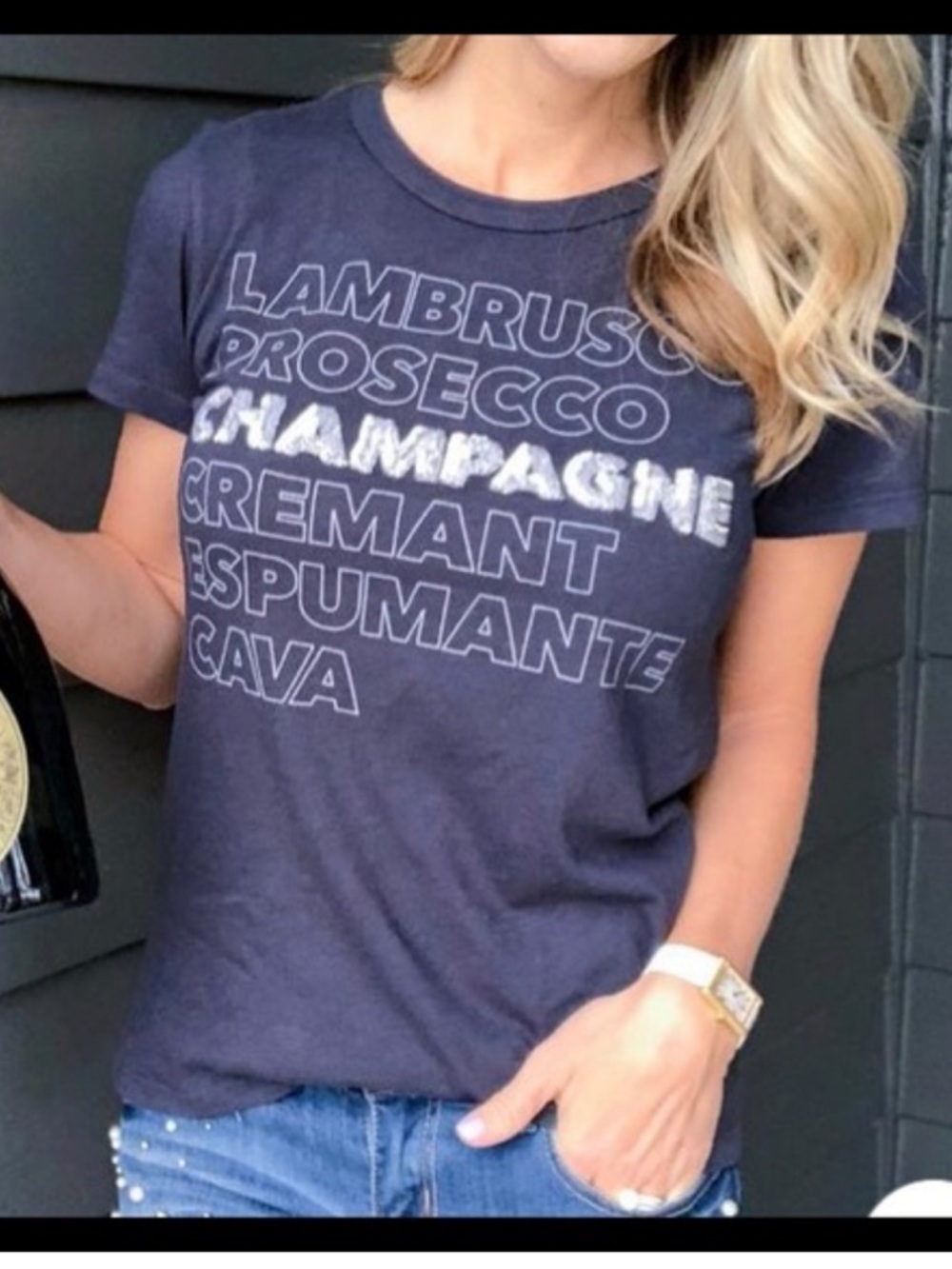 J. Crew Champagne Sequin Tee Size S NWT